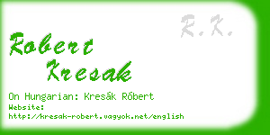 robert kresak business card