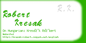 robert kresak business card